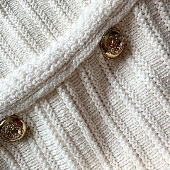 Massimo Dutti knitted cotton button up cardigan sweater - Picture 7 of 11